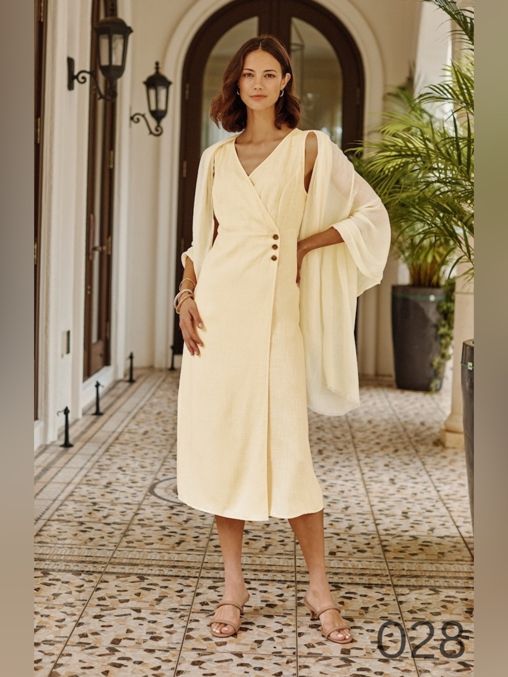 NWT - J. Jill Soft Cream Wrap Style Midi Dress - Size 2X